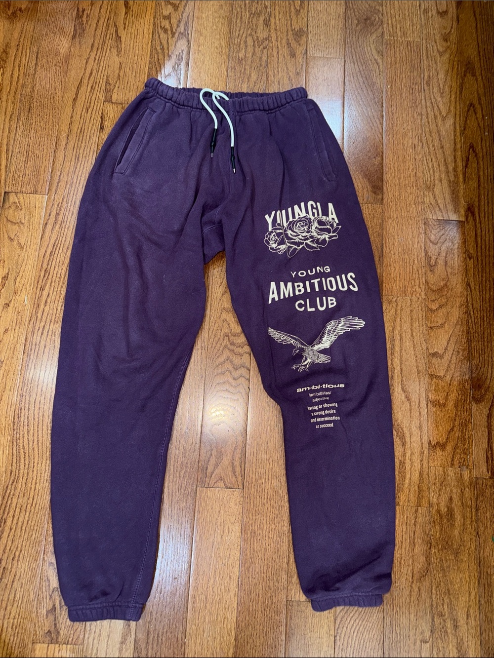 Youngla Purple Graphic Ambitious Club Sweatpants